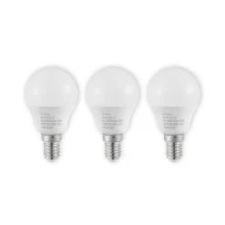 Lindby LED-pære E14 G45 4,5W 3.000K opal sæt med 3 stk