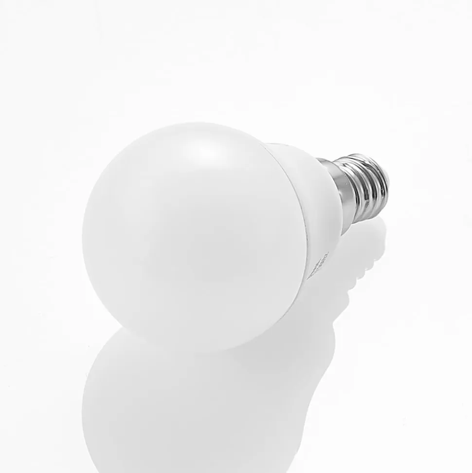 Lindby LED-pære E14 G45 4,5W 3.000K opal sæt med 2 stk
