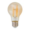 Lindby LED-pære, glødetråd, E27, 6W, rav, 1800K