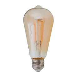 Lindby LED-pære, Rustika, E27, 6W, ravfarvet, 1.800 K