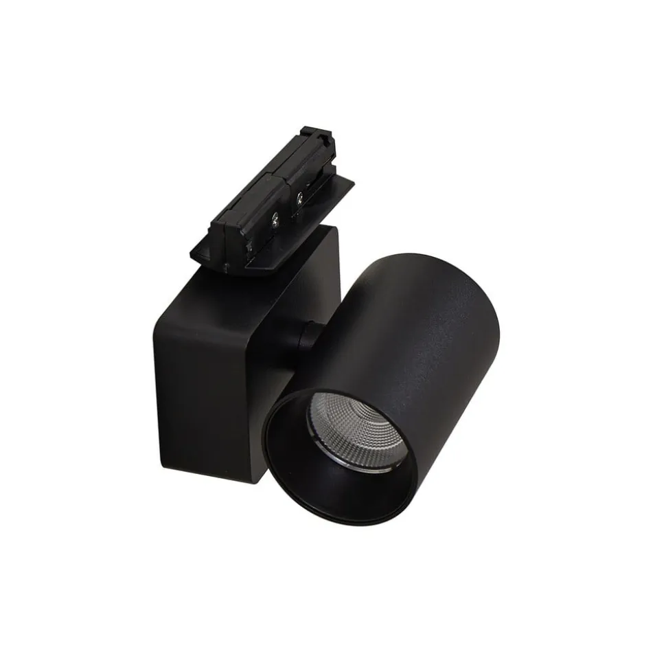 Lindby LED-skinnespot Linaro/Brinja, sort, 1-faset