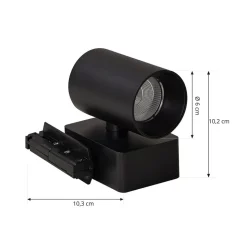 Lindby LED-skinnespot Linaro/Brinja, sort, 1-faset