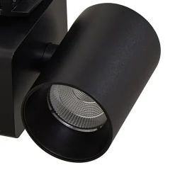 Lindby LED-skinnespot Linaro/Brinja, sort, 1-faset