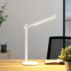 Lindby LED-skrivebordslampe Loretta, højde 43 cm, hvid, CCT