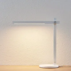 Lindby LED-skrivebordslampe Loretta, højde 43 cm, hvid, CCT