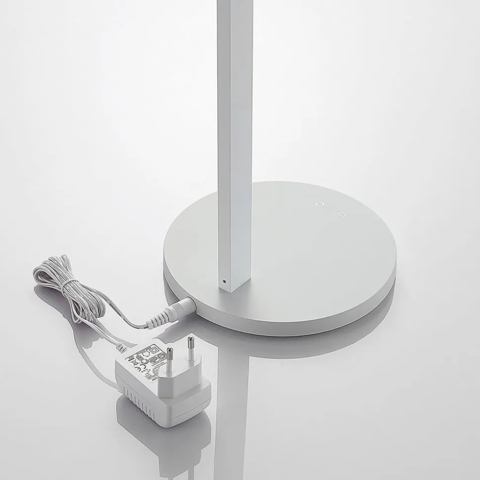 Lindby LED-skrivebordslampe Loretta, højde 43 cm, hvid, CCT