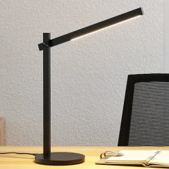 Lindby LED-skrivebordslampe Loretta, 43 cm, sort, CCT