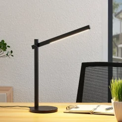 Lindby LED-skrivebordslampe Loretta, 43 cm, sort, CCT
