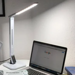 Lindby LED-skrivebordslampe Eleni, hvid, CCT, dæmpbar