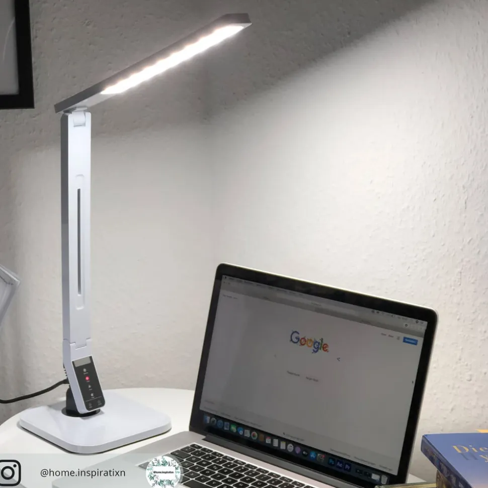 Lindby LED-skrivebordslampe Eleni, hvid, CCT, dæmpbar