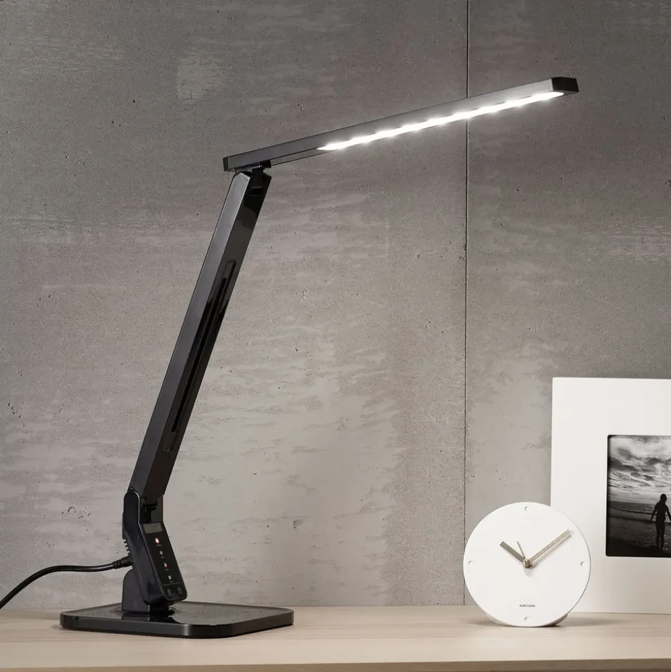 Lindby LED-skrivebordslampe Eleni, sort, CCT, dæmpbar