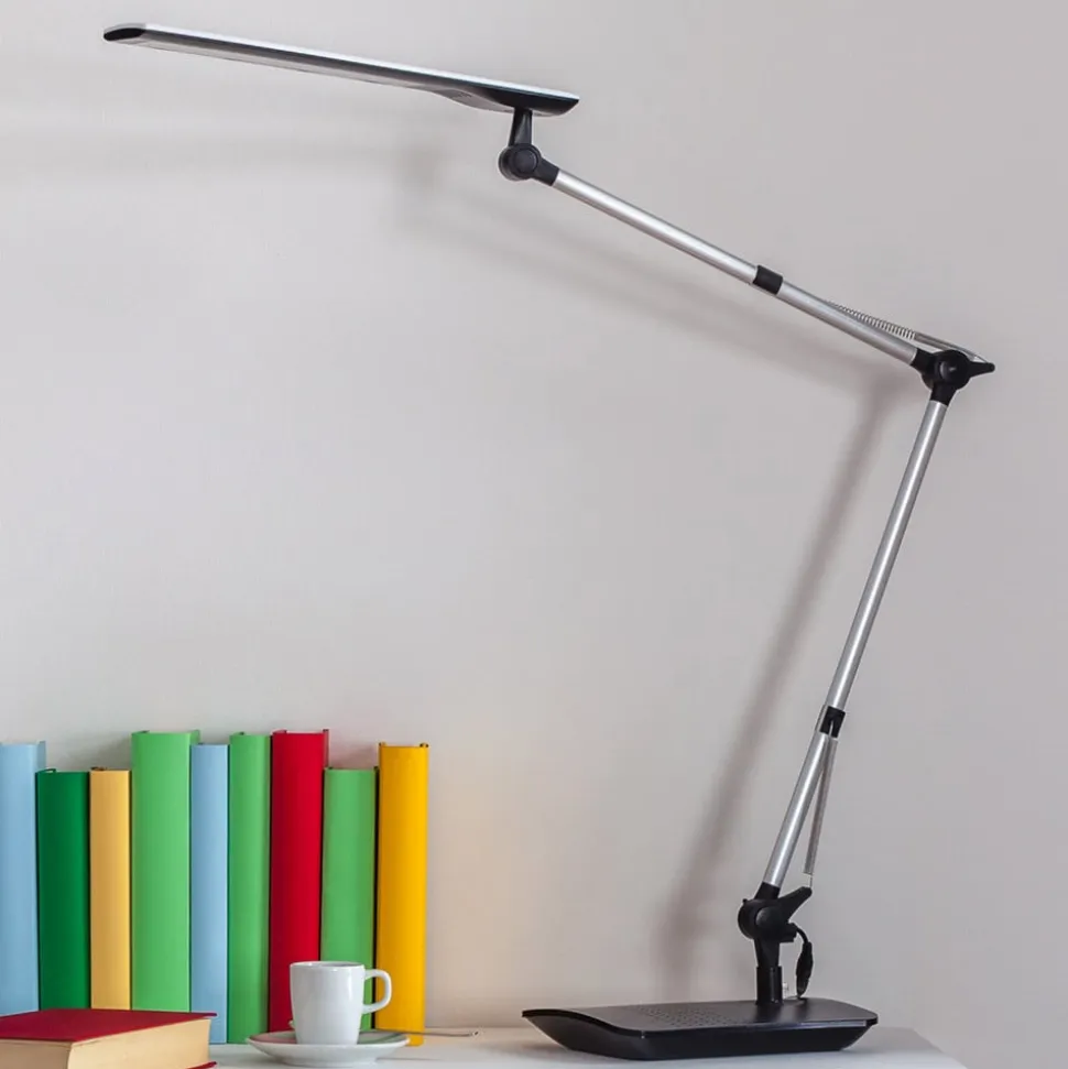 Lindby LED-skrivebordslampe Felipe, sort, klemmefod