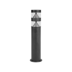 Lindby LED-sokkellampe Lanea, 40 cm, sort, stål, IP44