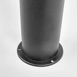 Lindby LED-sokkellampe Lanea, 40 cm, sort, stål, IP44