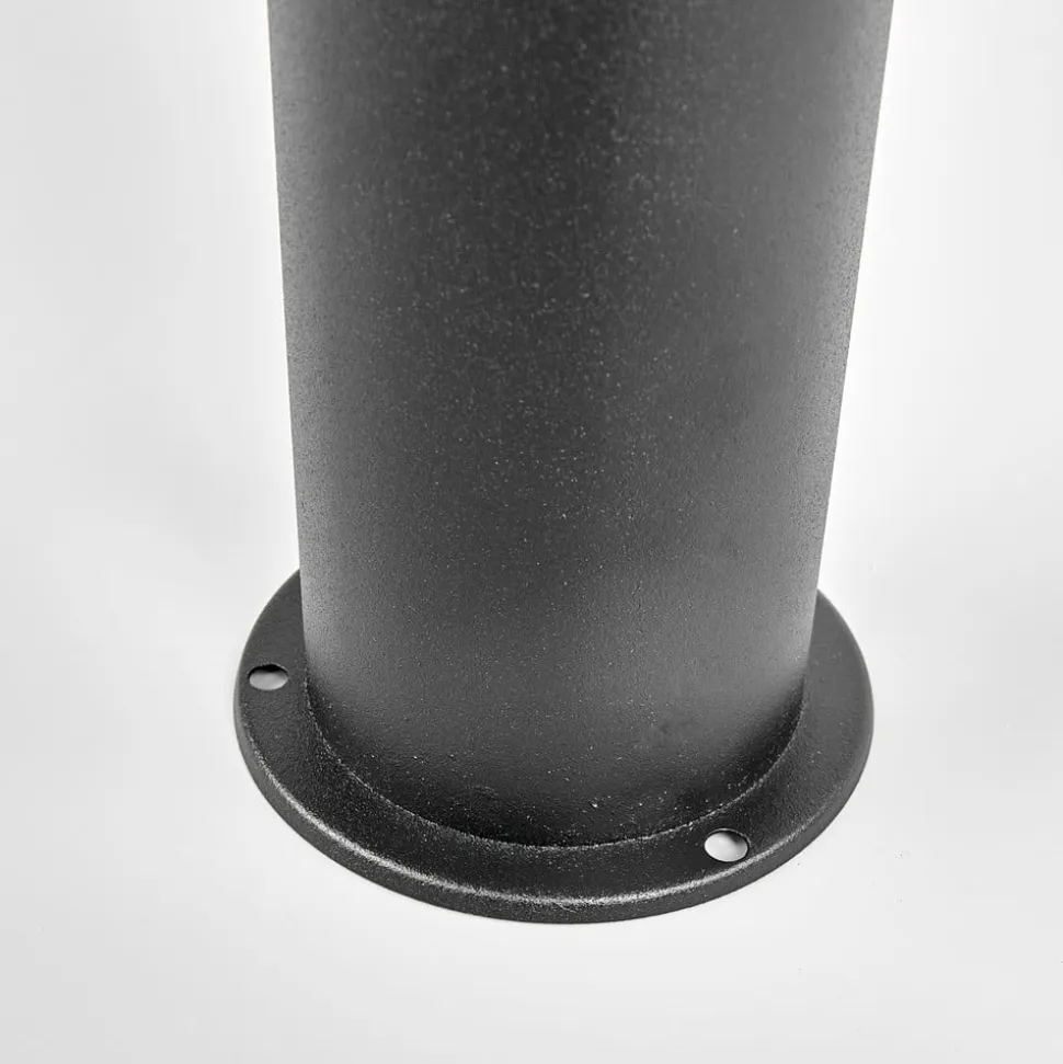 Lindby LED-sokkellampe Lanea, 40 cm, sort, stål, IP44