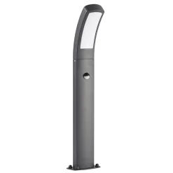 Lindby LED-sokkellampe Moshe, 60 cm, antracit, sensor