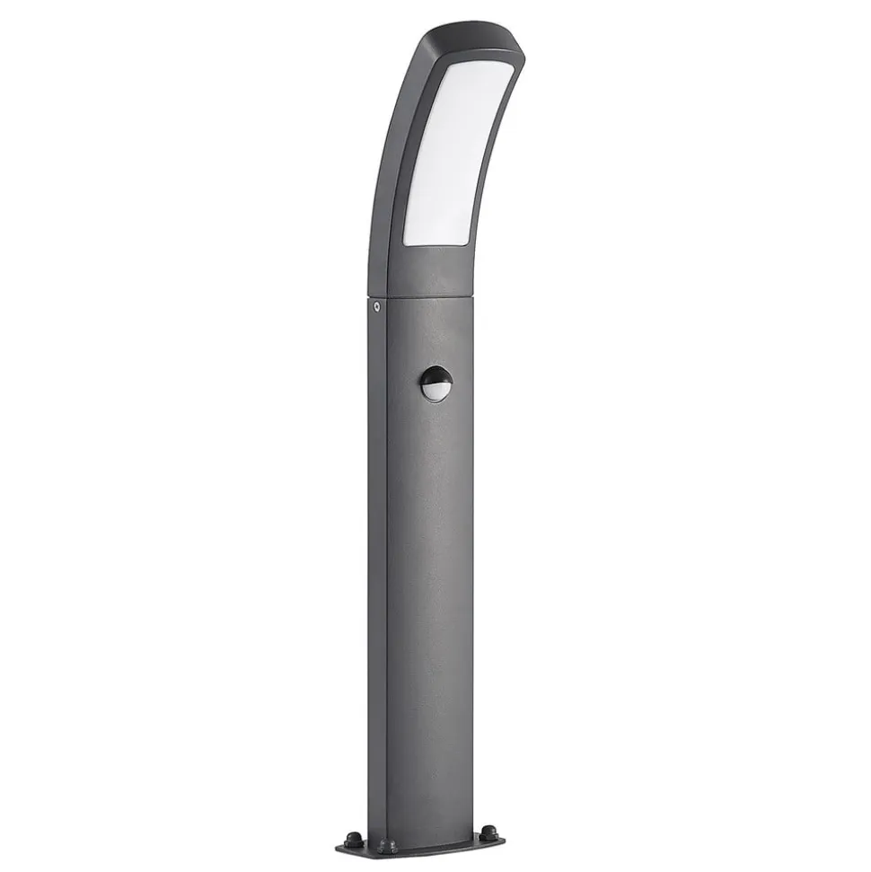 Lindby LED-sokkellampe Moshe, 60 cm, antracit, sensor