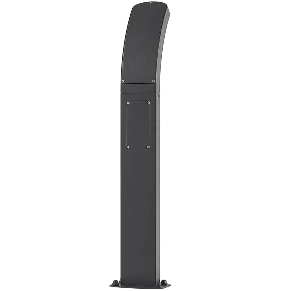Lindby LED-sokkellampe Moshe, 60 cm, antracit, sensor