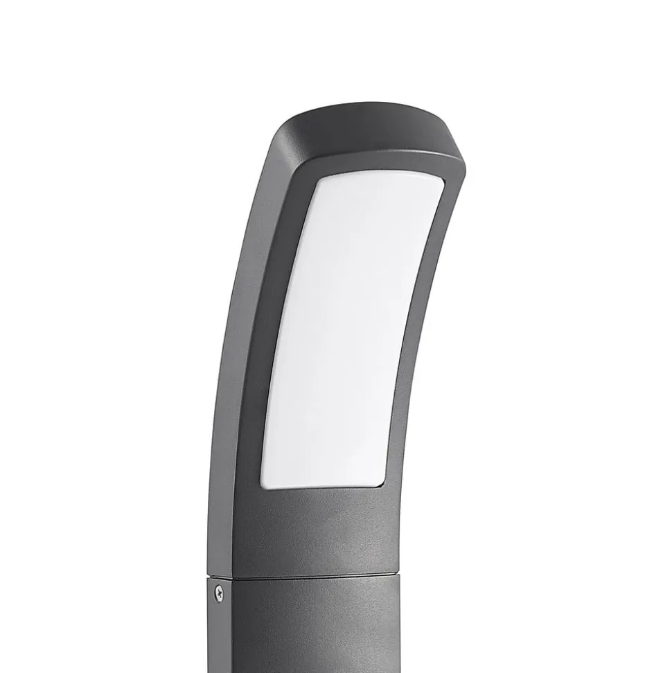 Lindby LED-sokkellampe Moshe, 60 cm, antracit, sensor
