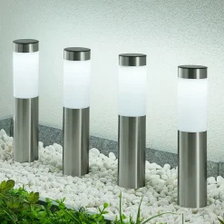Lindby LED-sokkellampe, sæt med 4, jordspyd, 31 cm, IP44