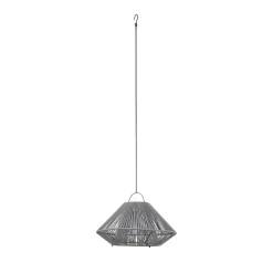 Lindby LED-solcellelampe Austas, grå, Ø 50 cm, USB, IP54