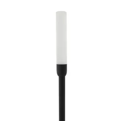 Lindby LED-solcellelampe Balian, sort, aluminium, 3.000 K