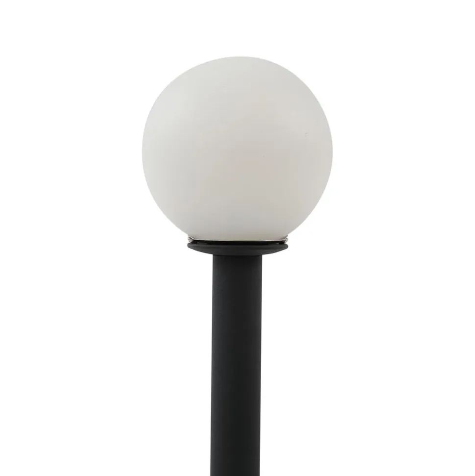 Lindby LED-solcellelampe Freydis, sæt med 3, sort, 2.000 K