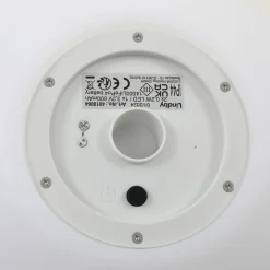Lindby LED-solcellelampe Lago, Ø 30 cm, kugle, jordspyd, hvid