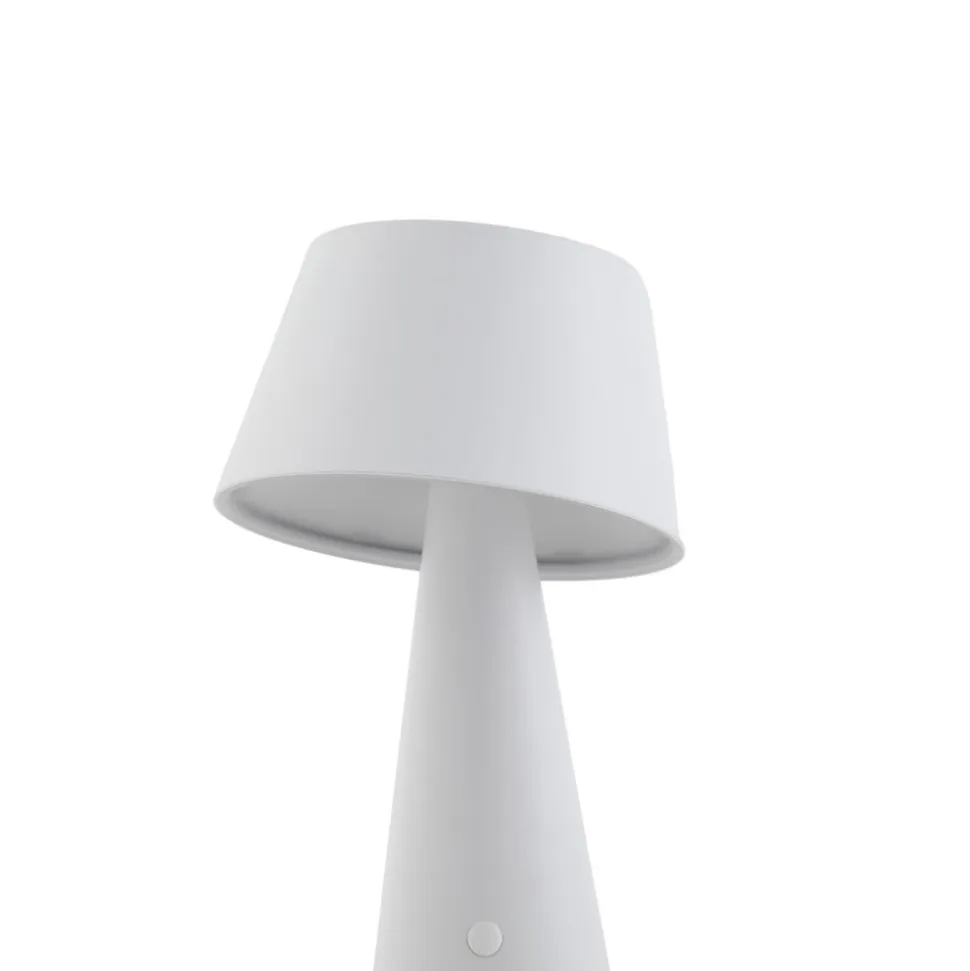 Lindby LED-solcellelampe Lirinor, hvid, plast, Ø 13 cm