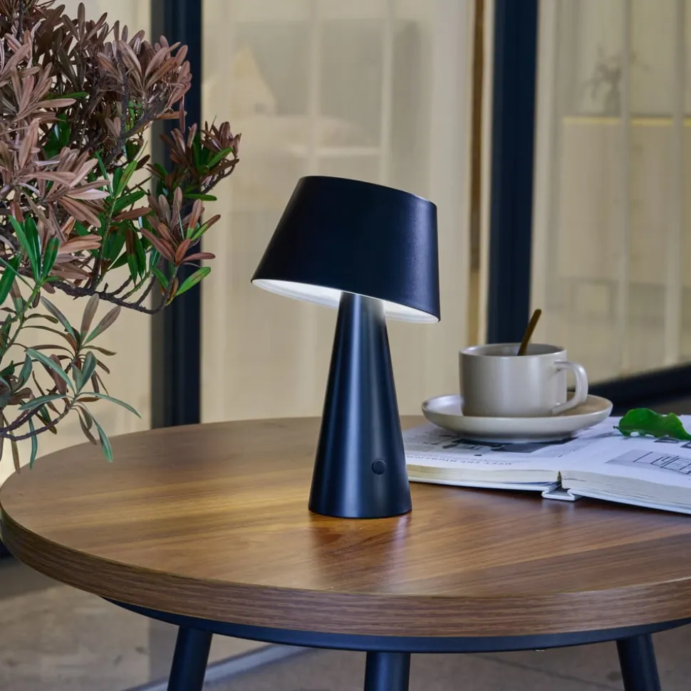 Lindby LED-solcellelampe Lirinor sort plast 13 cm