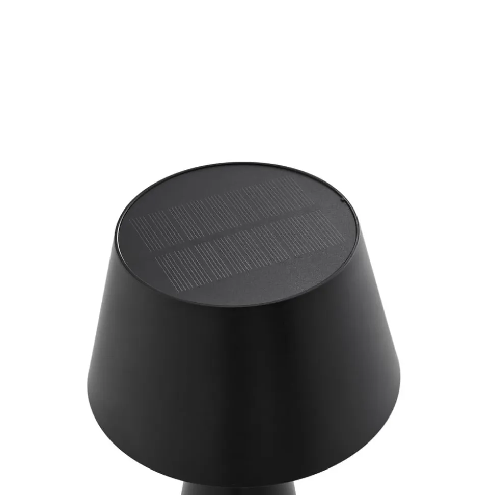 Lindby LED-solcellelampe Lirinor sort plast 13 cm