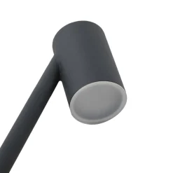 Lindby LED-solcellelampe Myric, sort, aluminium, 3.000 K