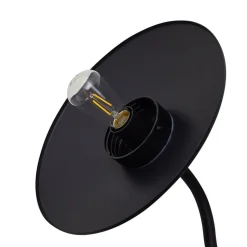 Lindby LED-solcellelampe Virane, sort, aluminium