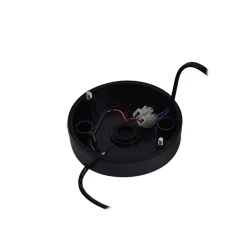 Lindby LED-solcellelampe Virane, sort, aluminium