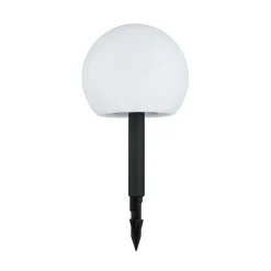 Lindby LED-solcellelamper Lago, RGBW, sæt med 3, kugler, jordspyd