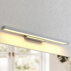 Lindby LED-spejllampe Alenia, 60 cm, krom, aluminium, IP44