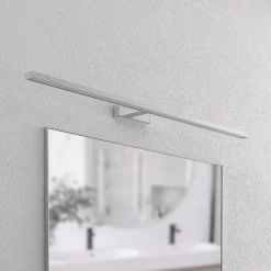 Lindby LED-spejllampe Jukka, 120 cm, krom, metal, IP44