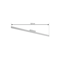 Lindby LED-spejllampe til badeværelset Alenia, 120 cm, IP44, grå