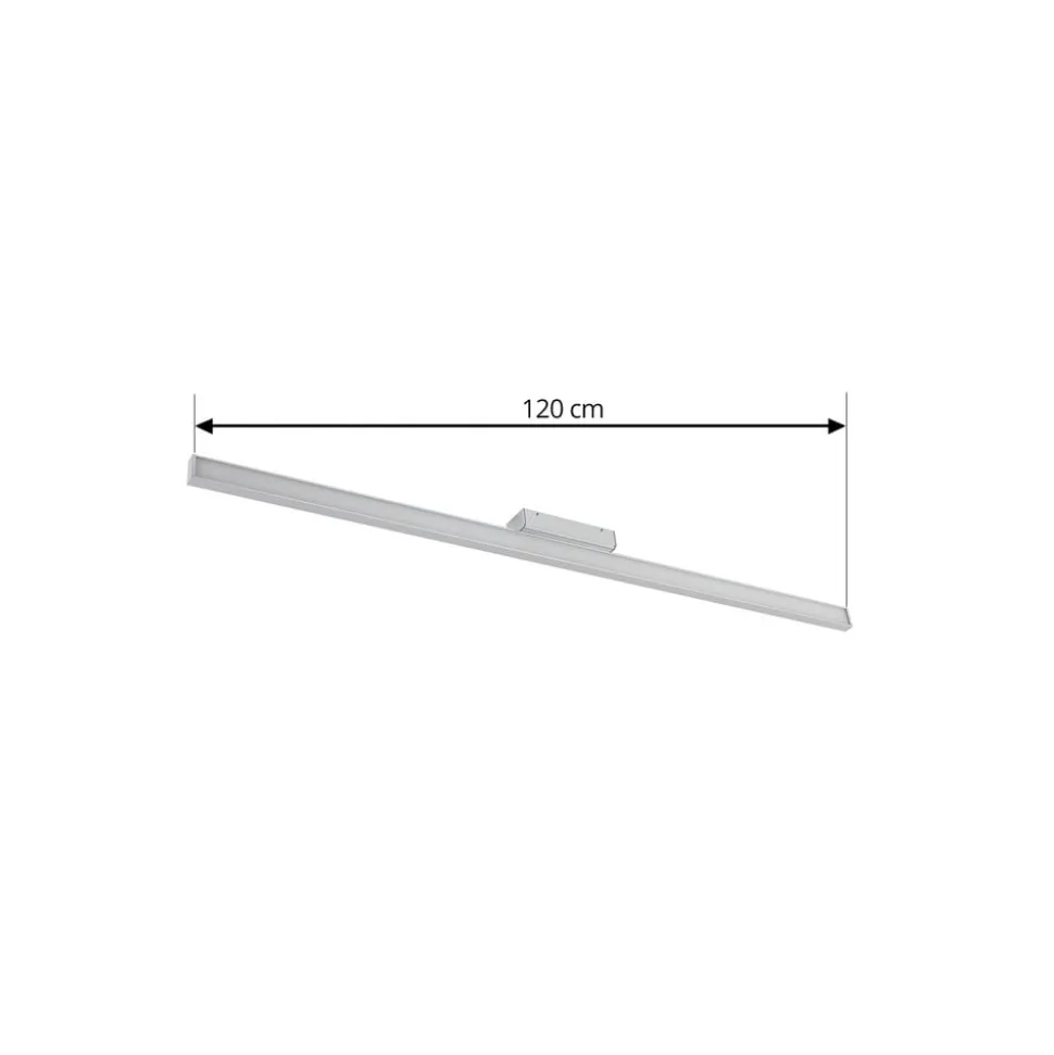 Lindby LED-spejllampe til badeværelset Alenia, 120 cm, IP44, grå