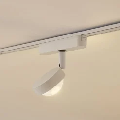 Lindby LED-spot 48 V Lumaro, hvid, Ø 7,3 cm, aluminium, dæmpbar