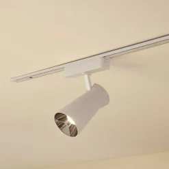 Lindby LED-spot 48 V Lumaro, hvid, Ø7cm, plast, dæmpbar