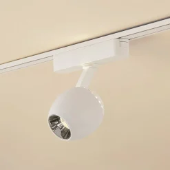Lindby LED-spot 48 V Lumaro, hvid, Ø6cm, plast, dæmpbar