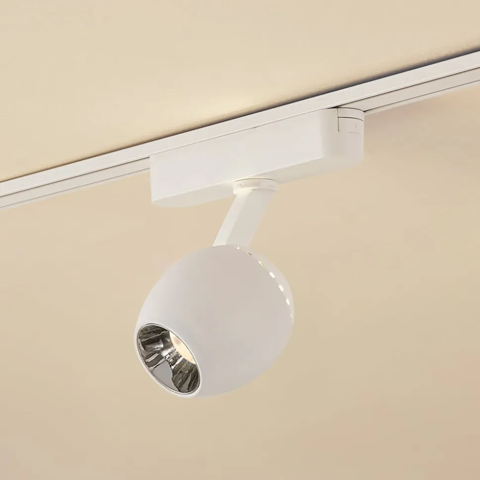 Lindby LED-spot 48 V Lumaro, hvid, Ø6cm, plast, dæmpbar