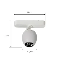 Lindby LED-spot 48 V Lumaro, hvid, Ø6cm, plast, dæmpbar