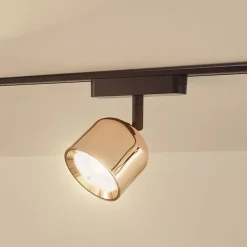 Lindby LED-spot 48 V Lumaro, rosaguld, Ø 8,2 cm, aluminium, dæmpbar