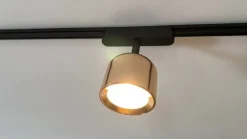 Lindby LED-spot 48 V Lumaro, rosaguld, Ø 8,2 cm, aluminium, dæmpbar