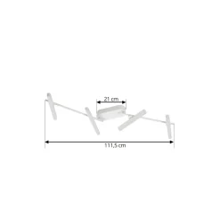 Lindby LED-spotlight Eldrin, hvid, 4 lyskilder, lysliste