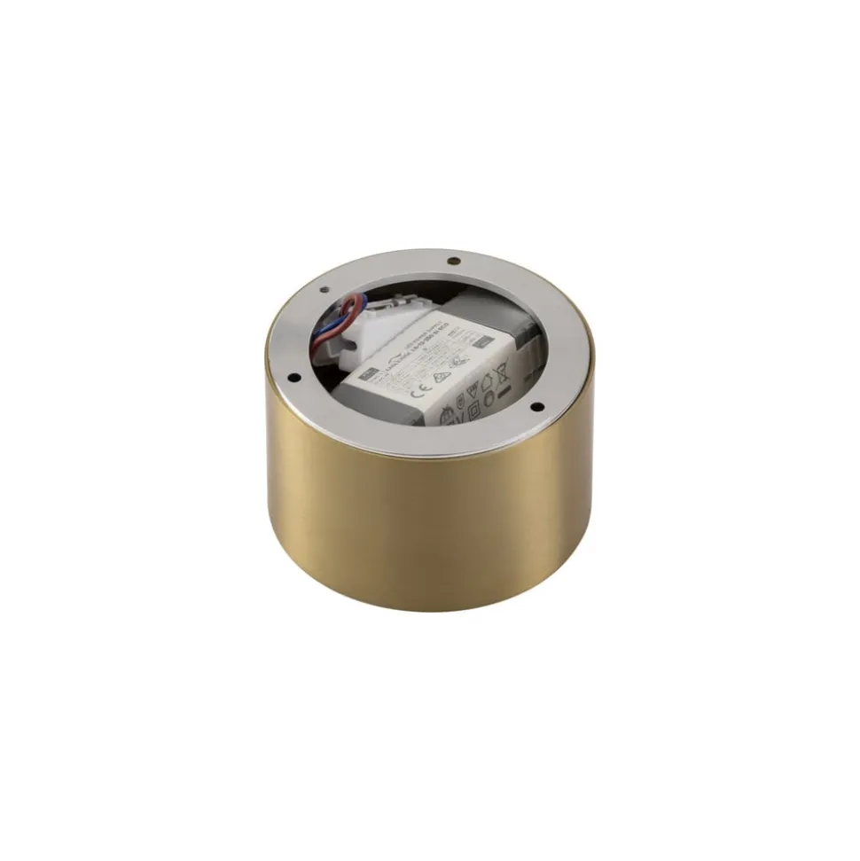Lindby LED-spotlight Nivoria, Ø11 cm, 9 W, guldfarvet, metal
