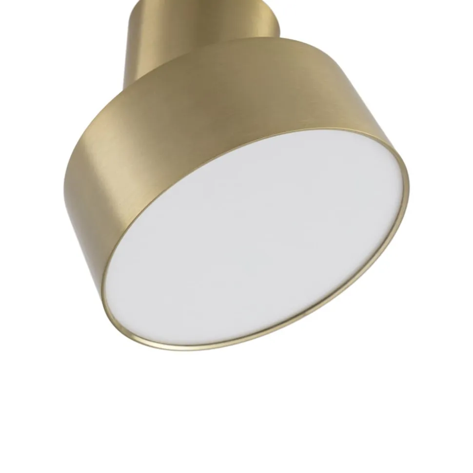 Lindby LED-spotlight Nivoria, Ø 14 cm, guldfarvet, drejeligt monteret