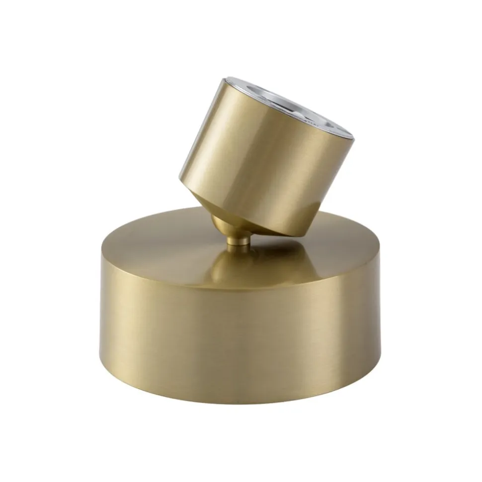 Lindby LED-spotlight Nivoria, Ø 14 cm, guldfarvet, drejeligt monteret